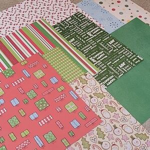The Paper Studio Festive Holiday 26 Piece Scrapbooking Paper Set
